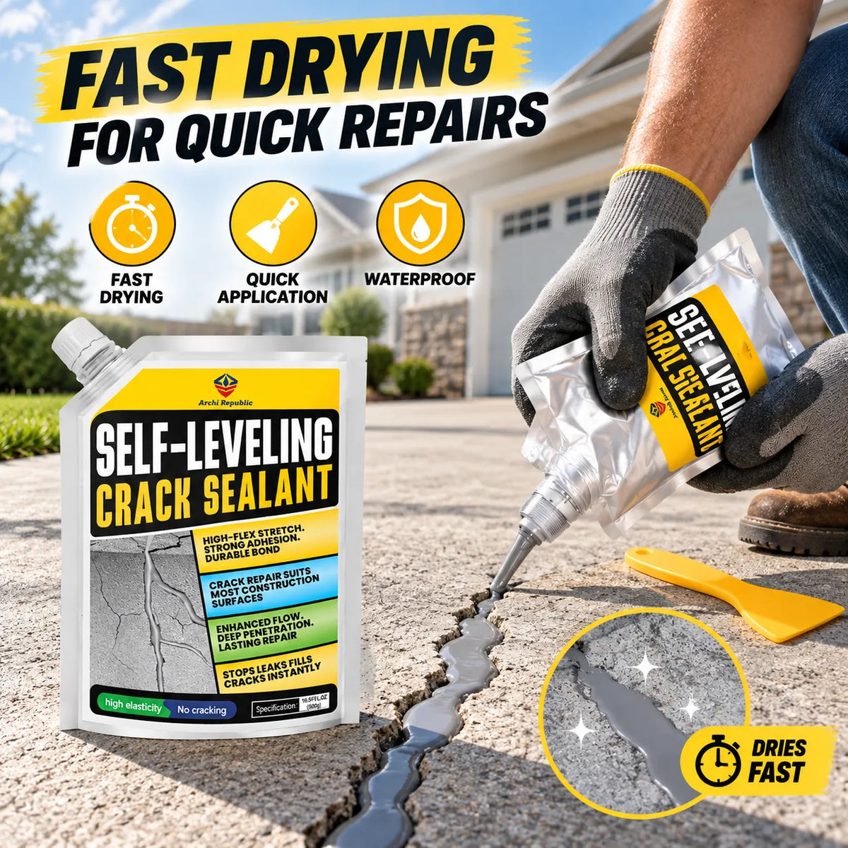 Professional Concrete Crack Filler & Sealant