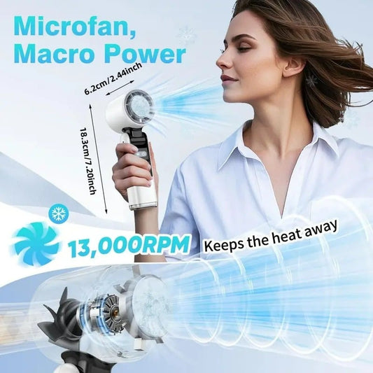 ❄️ 50 % RABATT Sommer-Deal | Multifunktionaler Handheld Turbo-Kühlventilator mit AC-ähnlichem Eisgelpad & 5 Stufen
