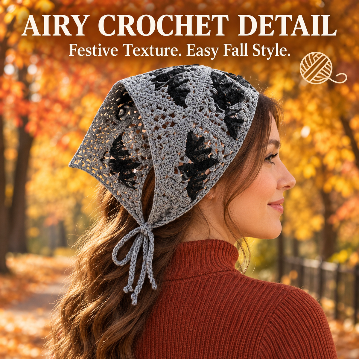 Women’s Halloween Crochet Triangle Headscarf