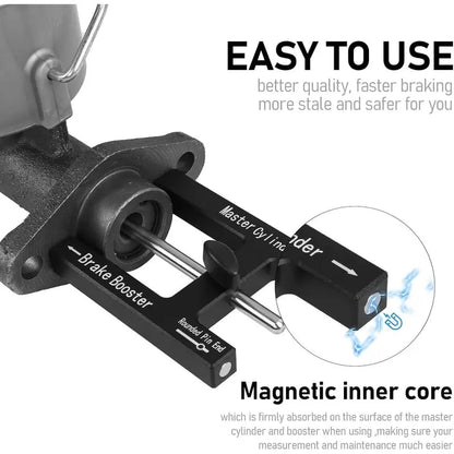 GJANSH Brake Adjustment Tool. Brake Booster Rod Adjustment Tool. Brake booster with master cylinder.Pushrod Power For Adjustable Braking Distance of Brake Pedal(N48 Magnetic CNC Aluminum)