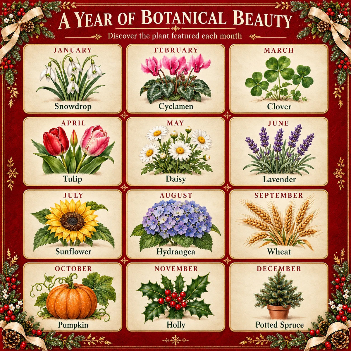 🎁Christmas Limited-Edition — 🪴✨ Eco-Friendly Plantable “Timeless” Seed Calendar 2027