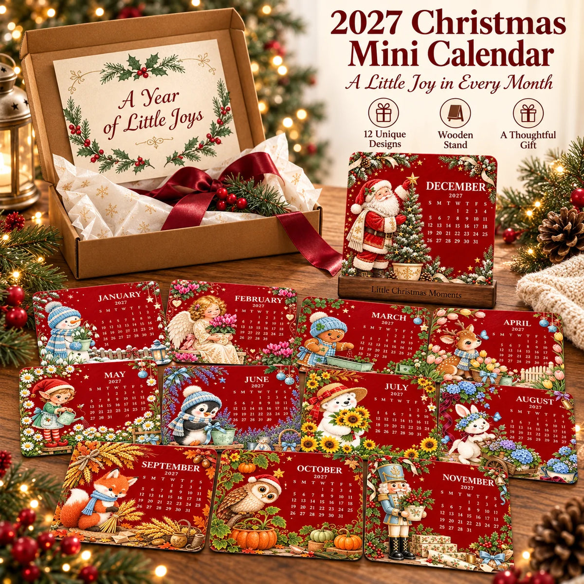 🎁Christmas Limited-Edition — 🪴✨ Eco-Friendly Plantable “Timeless” Seed Calendar 2027