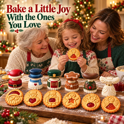 🎁Limited time 40% OFF -🍓🍪 Christmas Jam Cookie Press – Make Adorable Holiday Cookies at Home!