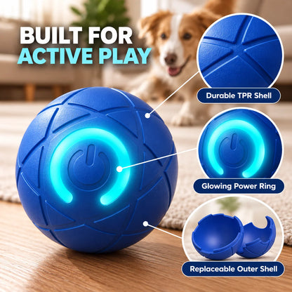 🎁Self-Moving Interactive Dog Ball – USB Rechargeable Pet Toy