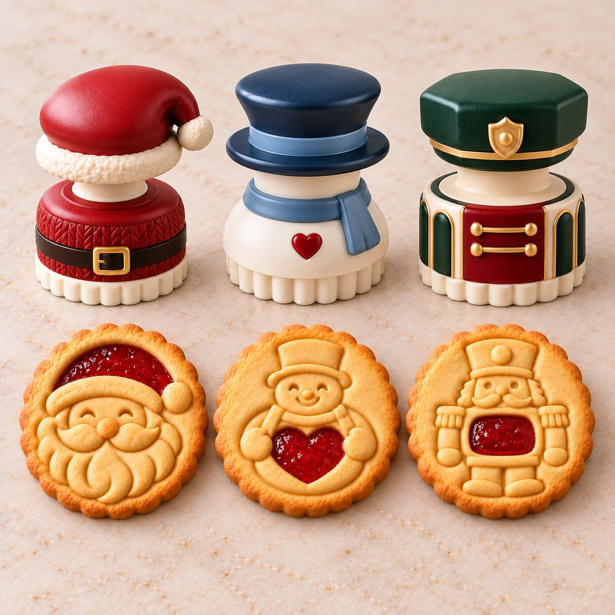 🎁Limited time 40% OFF -🍓🍪 Christmas Jam Cookie Press – Make Adorable Holiday Cookies at Home!
