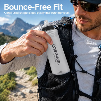 🎁Collapsible Soft Running Water Bottle – Lightweight TPU Flask with Pull-Open Valve, 250ml/500ml for Trail Running, Hiking & Cycling