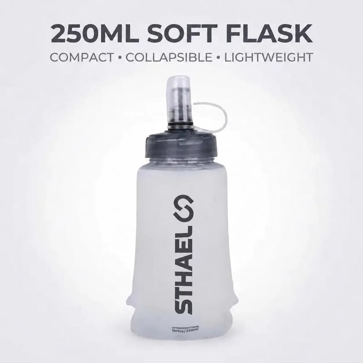 🎁Collapsible Soft Running Water Bottle – Lightweight TPU Flask with Pull-Open Valve, 250ml/500ml for Trail Running, Hiking & Cycling