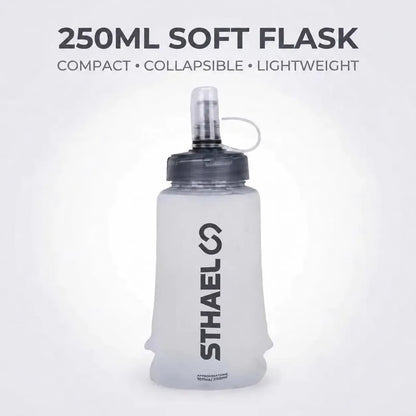 🎁Collapsible Soft Running Water Bottle – Lightweight TPU Flask with Pull-Open Valve, 250ml/500ml for Trail Running, Hiking & Cycling