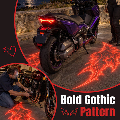 🎁Motorcycle Devil Wing Projection Lights – Cool LED Ground Lighting for Riders!