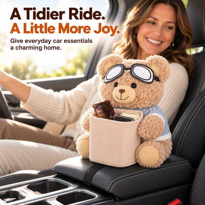 🎁Plush Bear Car Organizer & Tissue Holder