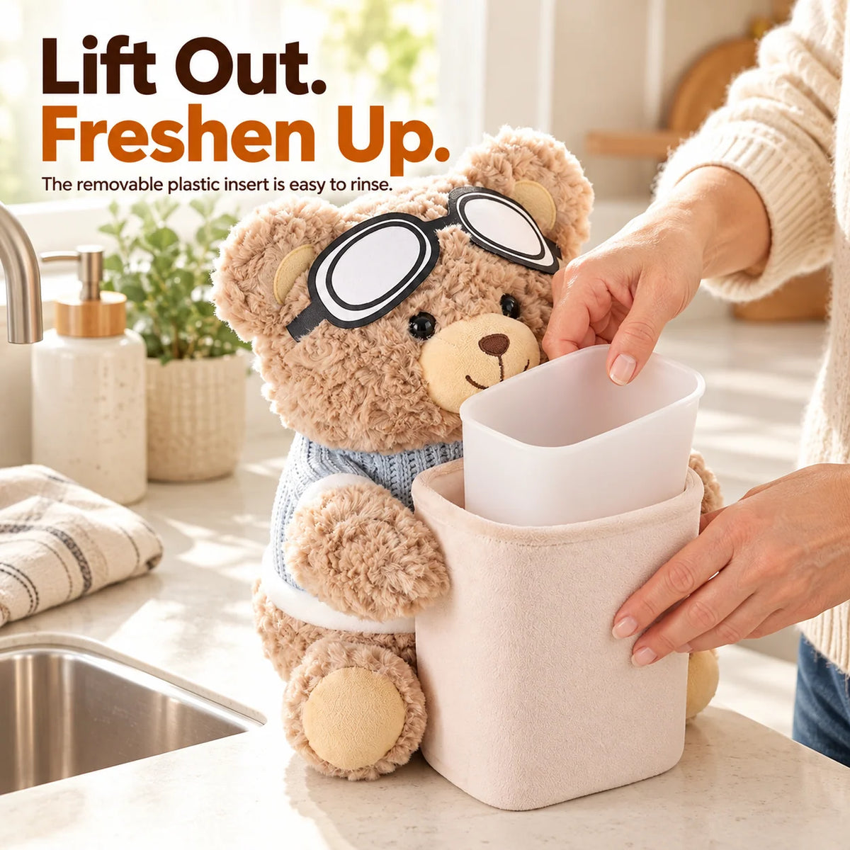 🎁Plush Bear Car Organizer & Tissue Holder