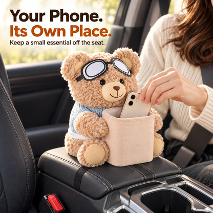 🎁Plush Bear Car Organizer & Tissue Holder