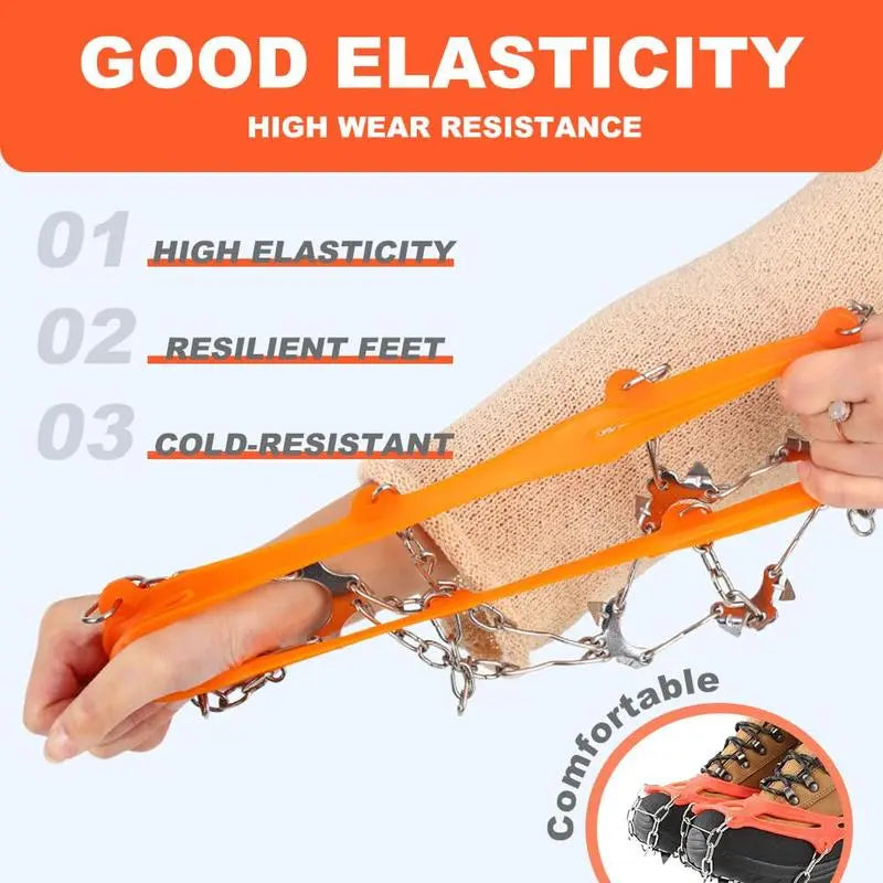 🎁Lightweight 8-Claw Ice Cleats for Shoes &amp; Boots – Anti-Slip Snow Grips