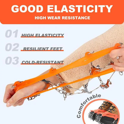 🎁Lightweight 8-Claw Ice Cleats for Shoes &amp; Boots – Anti-Slip Snow Grips