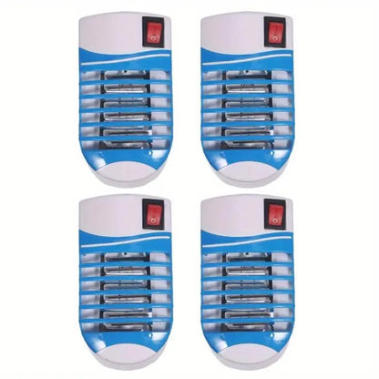 4-Pack Plug-In Indoor Bug Zapper with UV Light – Quiet Electric Mosquito & Flying Insect Killer for Home, Bedroom & Office