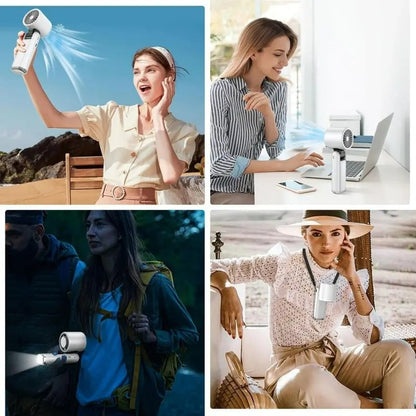❄️ 50% OFF Summer Deal | Multifunction Handheld Turbo Cooling Fan with AC-Like Ice Gel Pad & 5 Gears