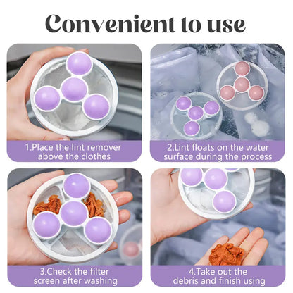 3 Counts Washing Machine Filter Bag | Reusable Floating Hair Catcher Mesh for Laundry Washer