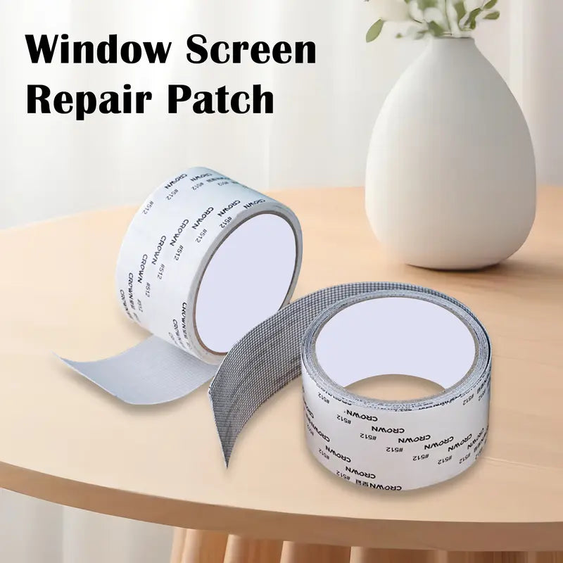 Window Screen Repair Tape – Strong Fiberglass Mesh Adhesive Patch for Door & Window Screen Fixing (2in x 78in, 2pcs)