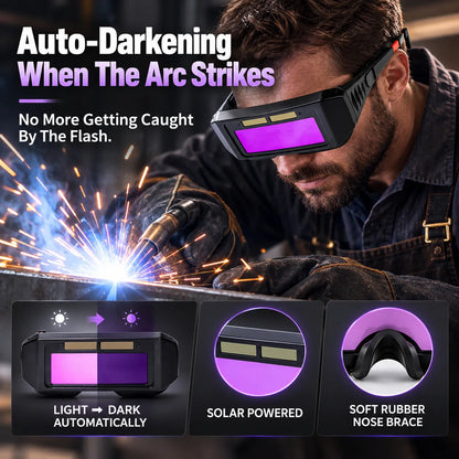 ❤️ Solar Auto-Darkening Welding Glasses