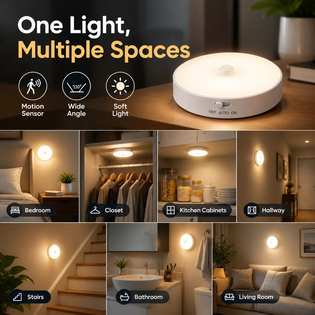 🎁Rechargeable Motion Sensor Night Light – Wireless Magnetic LED Light