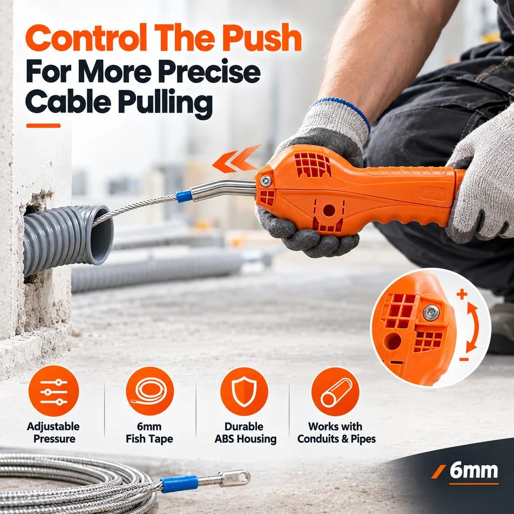 🎁Adjustable Electric Cable Puller With 6mm Flexible Fish Tape