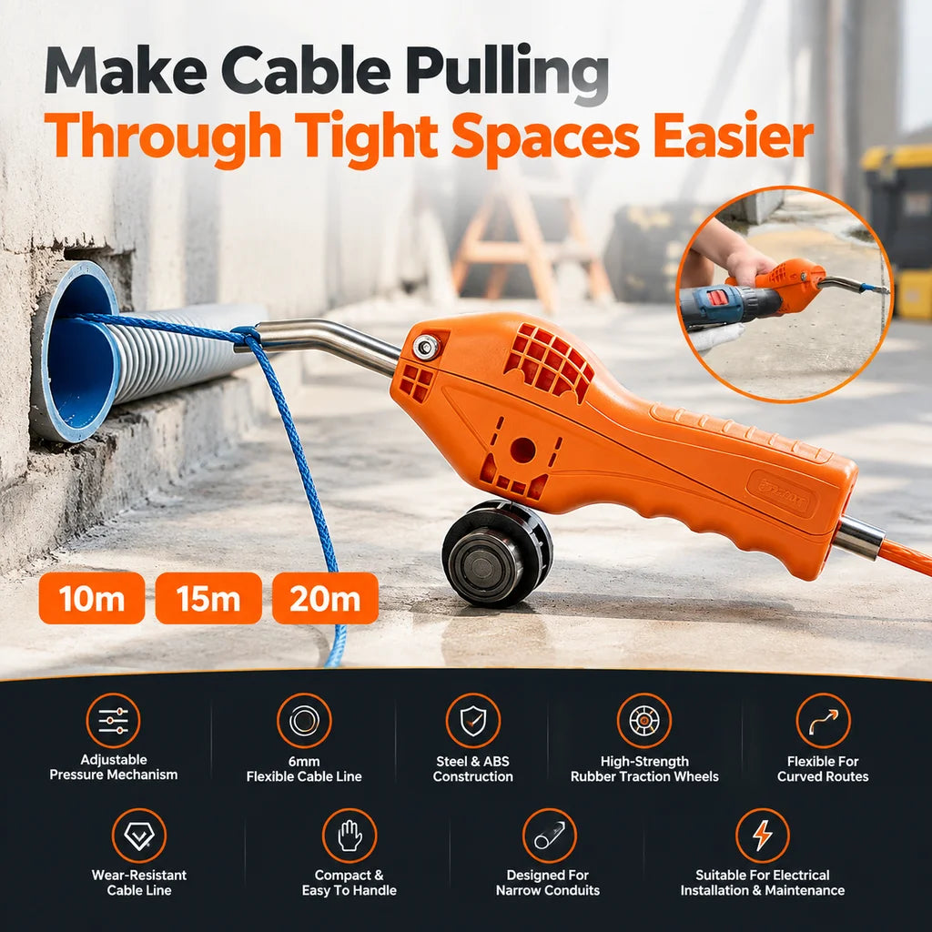 🎁Adjustable Electric Cable Puller With 6mm Flexible Fish Tape