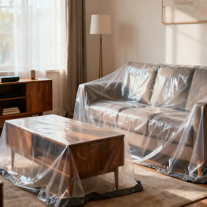 🎉Clear Waterproof PE Tarp – Transparent Outdoor Cover with Metal Grommets