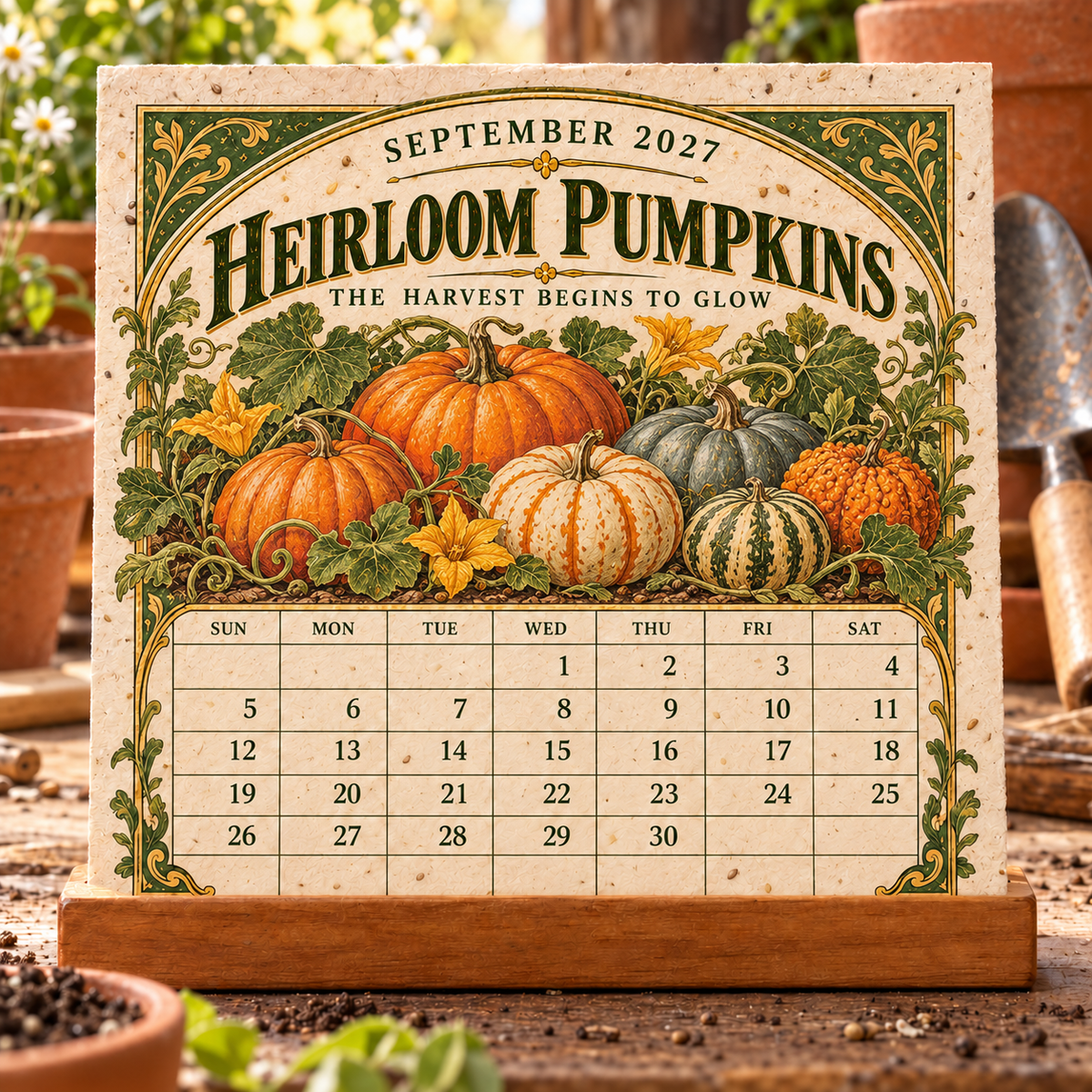 🎉🌻 2027 The Heirloom Garden Plantable Seed Calendar
