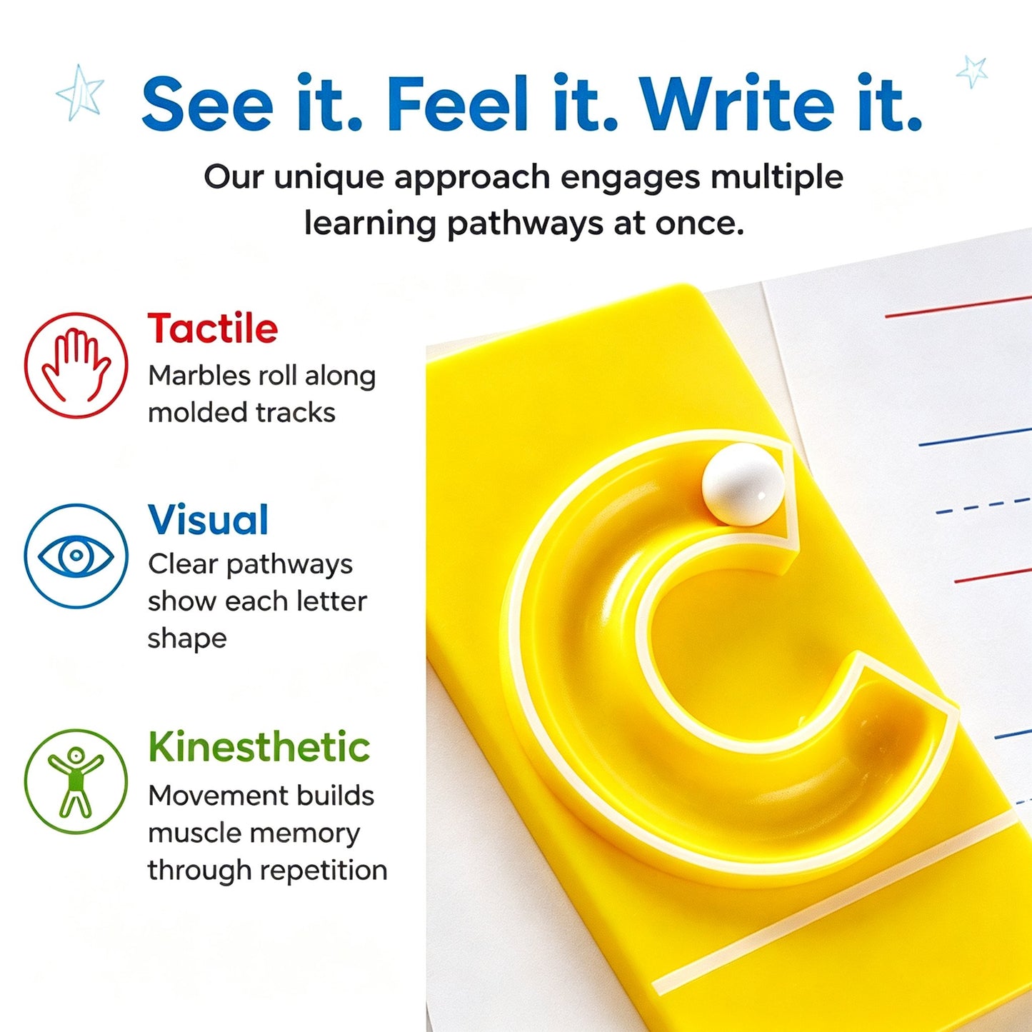 Marble Tracers Roll Into Letter-Writing Fun