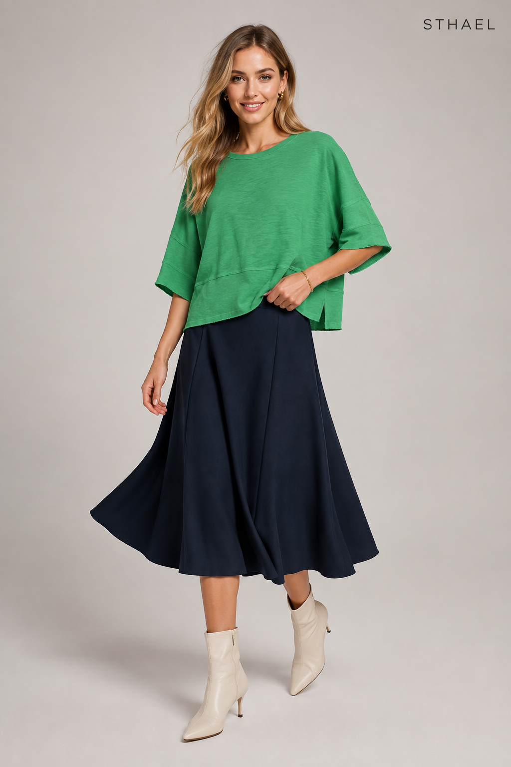 Women's Batwing Oversized T-Shirt – Loose Fit Casual Top