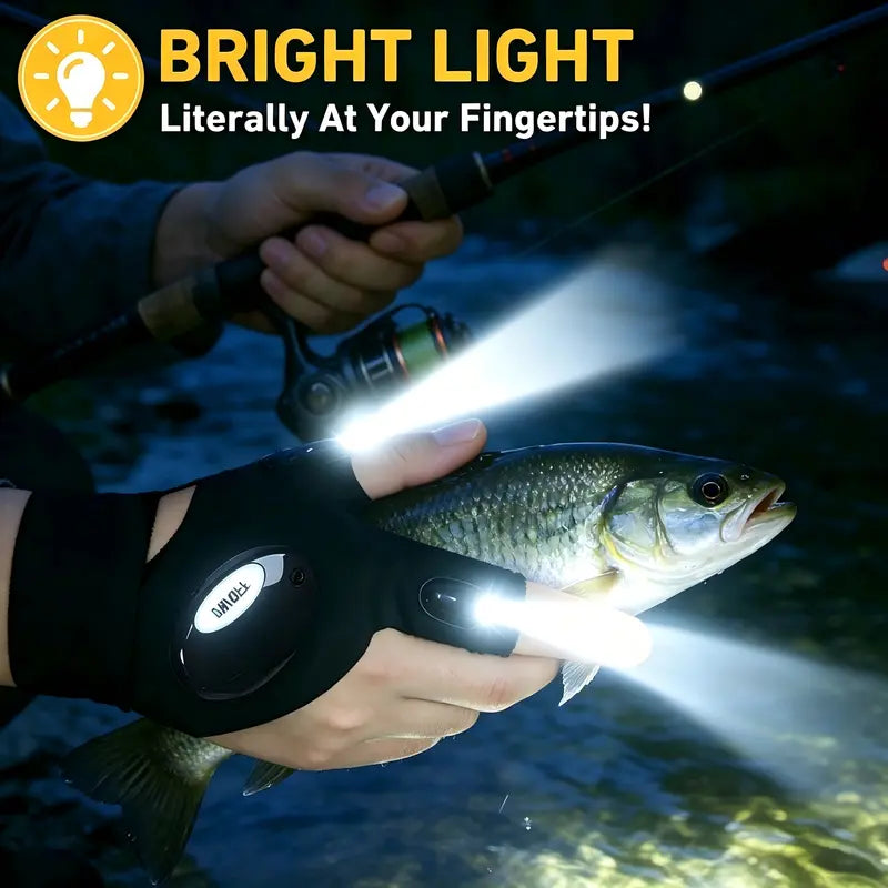 🎁LED Finger Flashlight Gloves – Hands-Free Lighting For Repairs, Fishing & Outdoor Activities