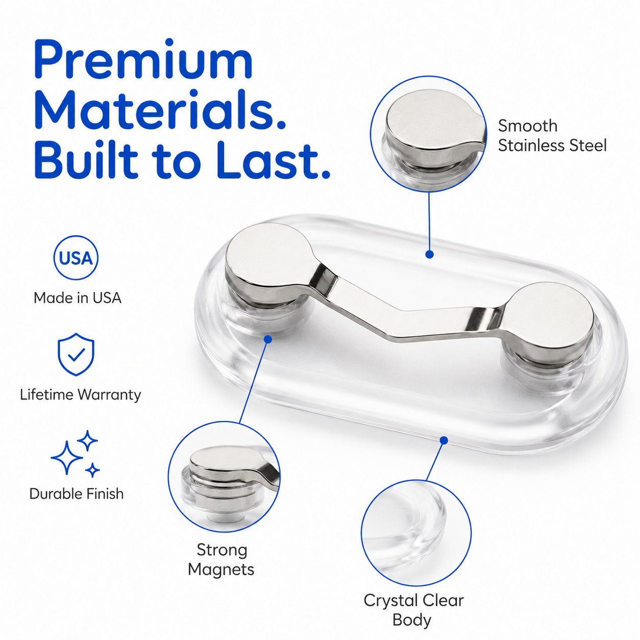 🧲 Magnetic Glasses Holder Clip – Universal Eyewear Hanger