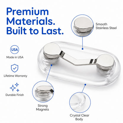🧲 Magnetic Glasses Holder Clip – Universal Eyewear Hanger