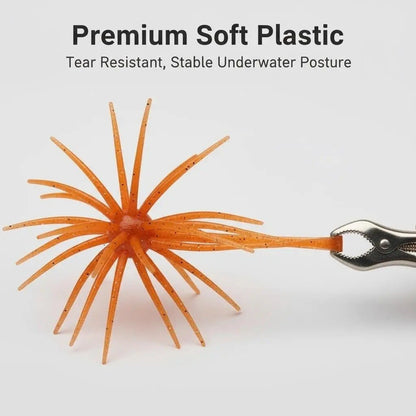 🎁Tentacle Soft Plastic Fishing Lure. Finesse Bass Bait for Drop Shot Wacky Rig. Slow Sinking