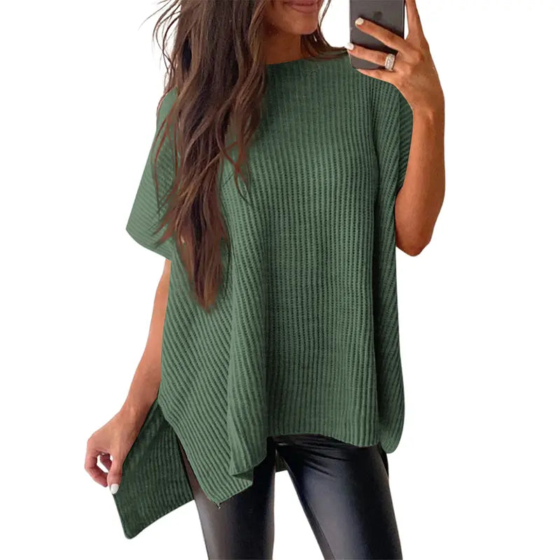 Women's Relaxed Knit Batwing Sleeve Sweater