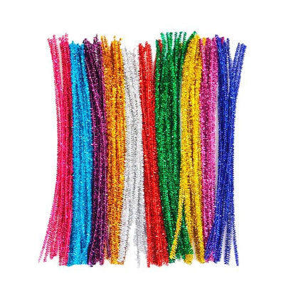 🎁200pcs Mixed Color Glitter Pipe Cleaners For DIY Crafts