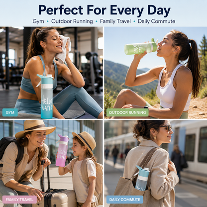 🔥 49% OFF TODAY 💦 2-in-1 Mist & Sip Hello Water Bottle
