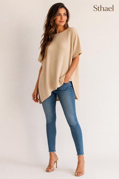 Women’s Oversized Puff-Sleeve Knit Pullover