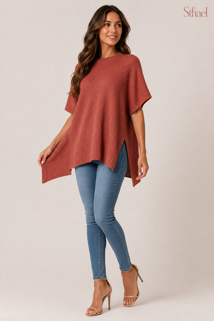 Women’s Oversized Puff-Sleeve Knit Pullover