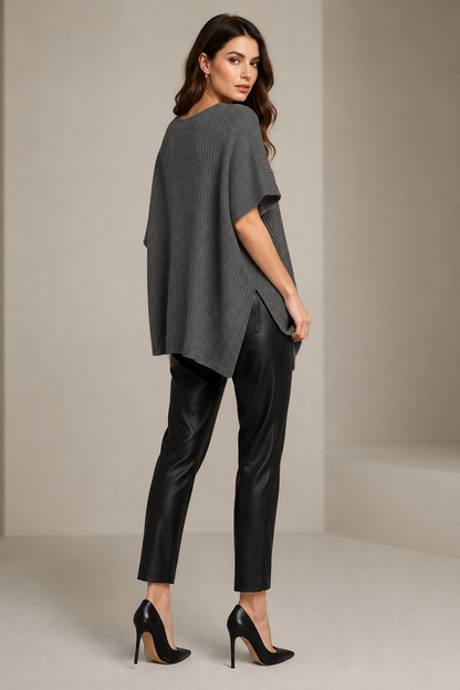 Women’s Oversized Puff-Sleeve Knit Pullover