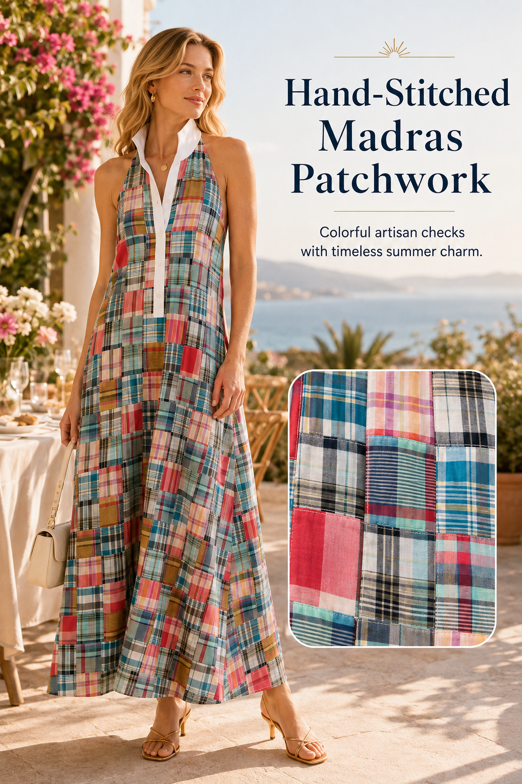 Women’s Heritage Madras Halter Maxi Dress