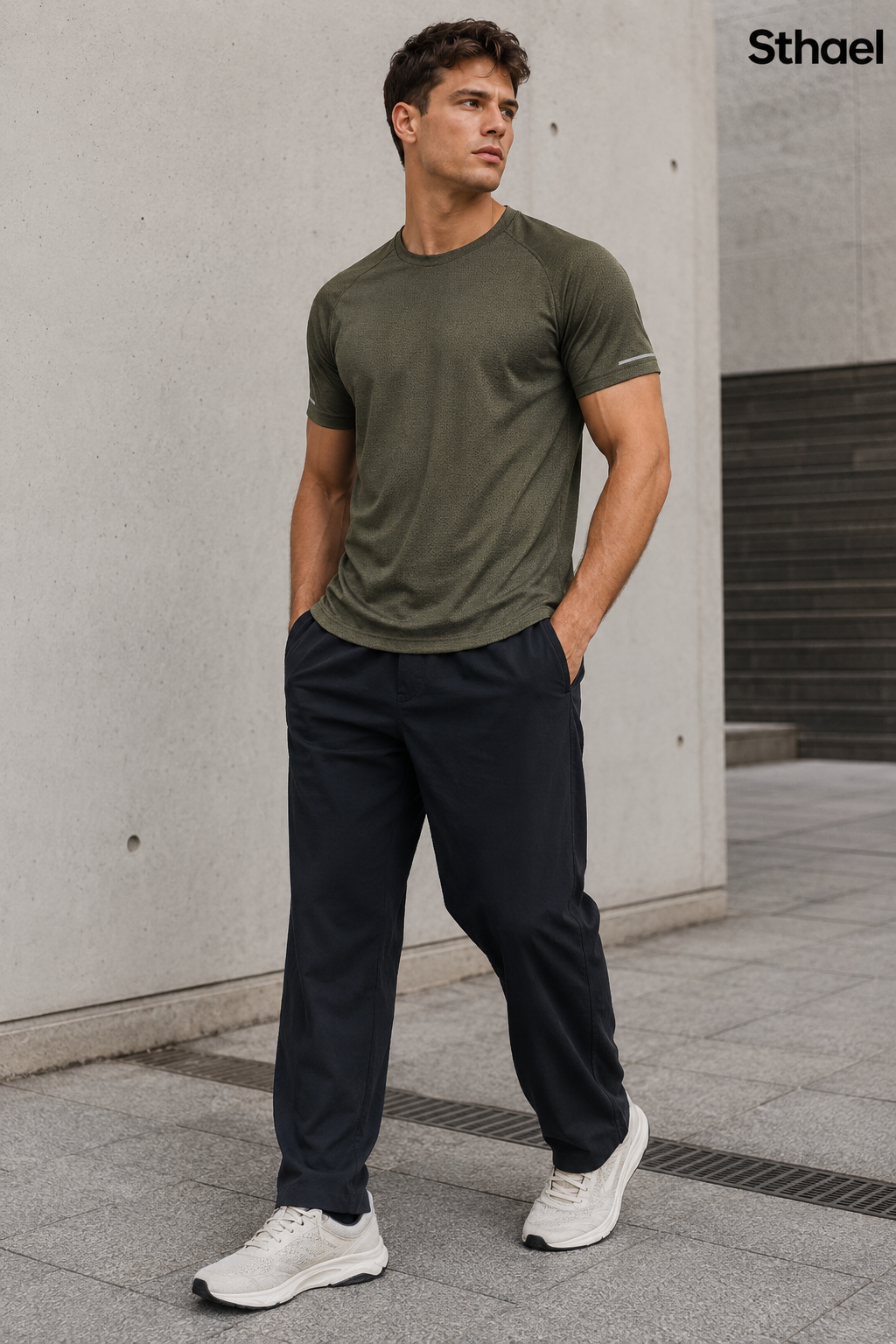 Men's Muscle-Fit Quick-Dry Training Tee