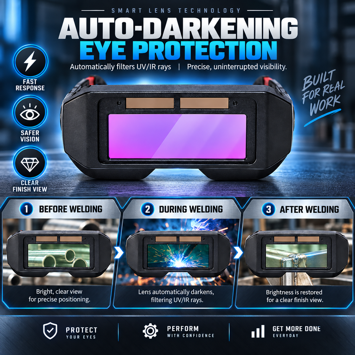 Welding Glasses Auto-Darkening LCD Welding Goggles