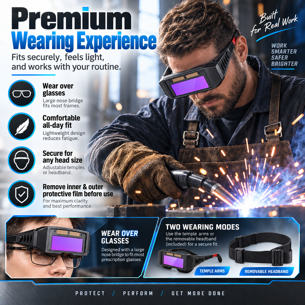 Welding Glasses Auto-Darkening LCD Welding Goggles