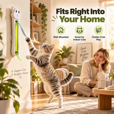 Automatic Wall-Mounted Cat Toy – Interactive Rope Teaser