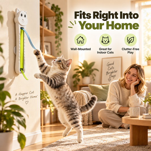 Automatic Wall-Mounted Cat Toy – Interactive Rope Teaser