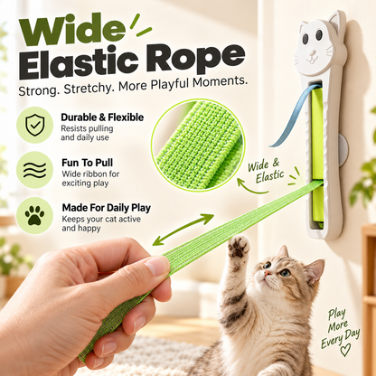 Automatic Wall-Mounted Cat Toy – Interactive Rope Teaser