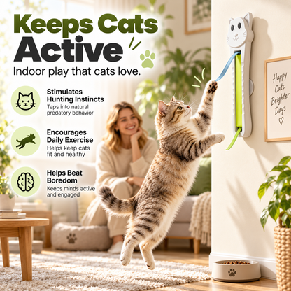 Automatic Wall-Mounted Cat Toy – Interactive Rope Teaser
