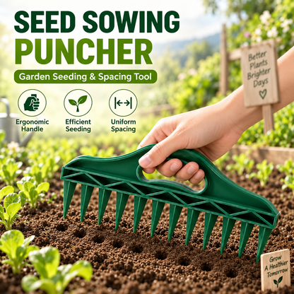Row Seeder Tool for Seed and Seedling Spacing in Trays and Garden Rows Kit.🎉