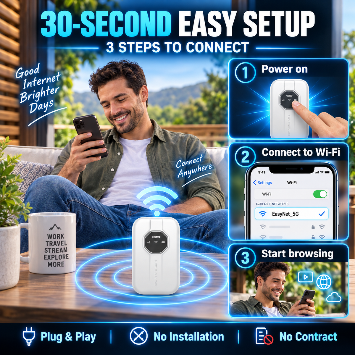 ❤️ Portable Wi-Fi Hotspot – Stay Connected Anywhere